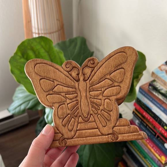 Accents Vintage Wooden Butterfly Napkin Holder Stand Poshmark